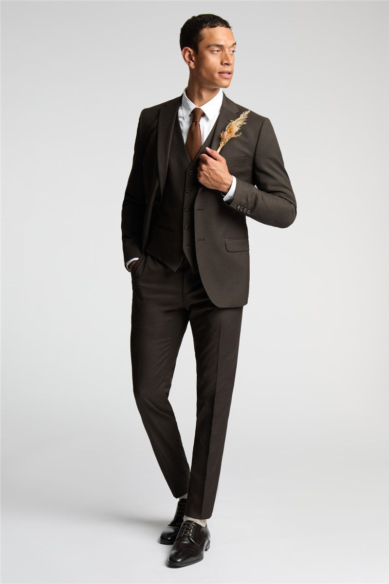 Chocolate Flannel Suit – Modern Fit