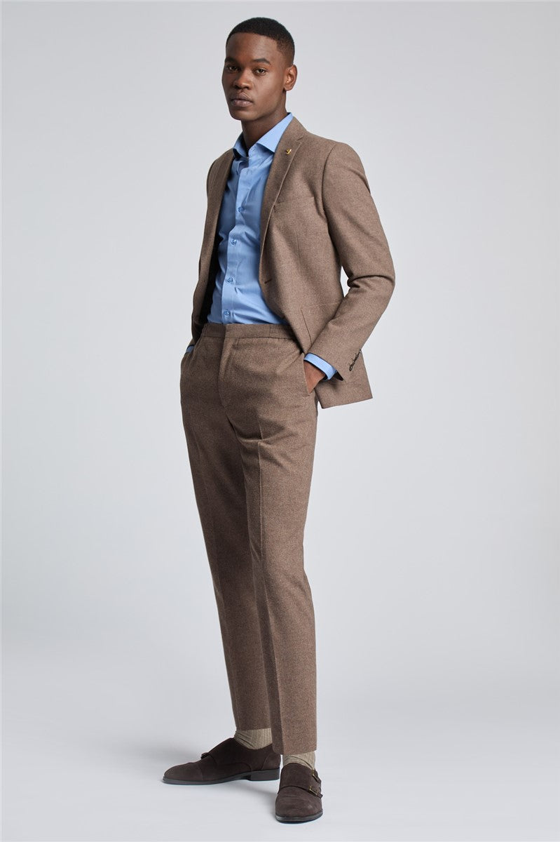 Mens Suits UK – Toffee Flannel Suit | Voguenthreads