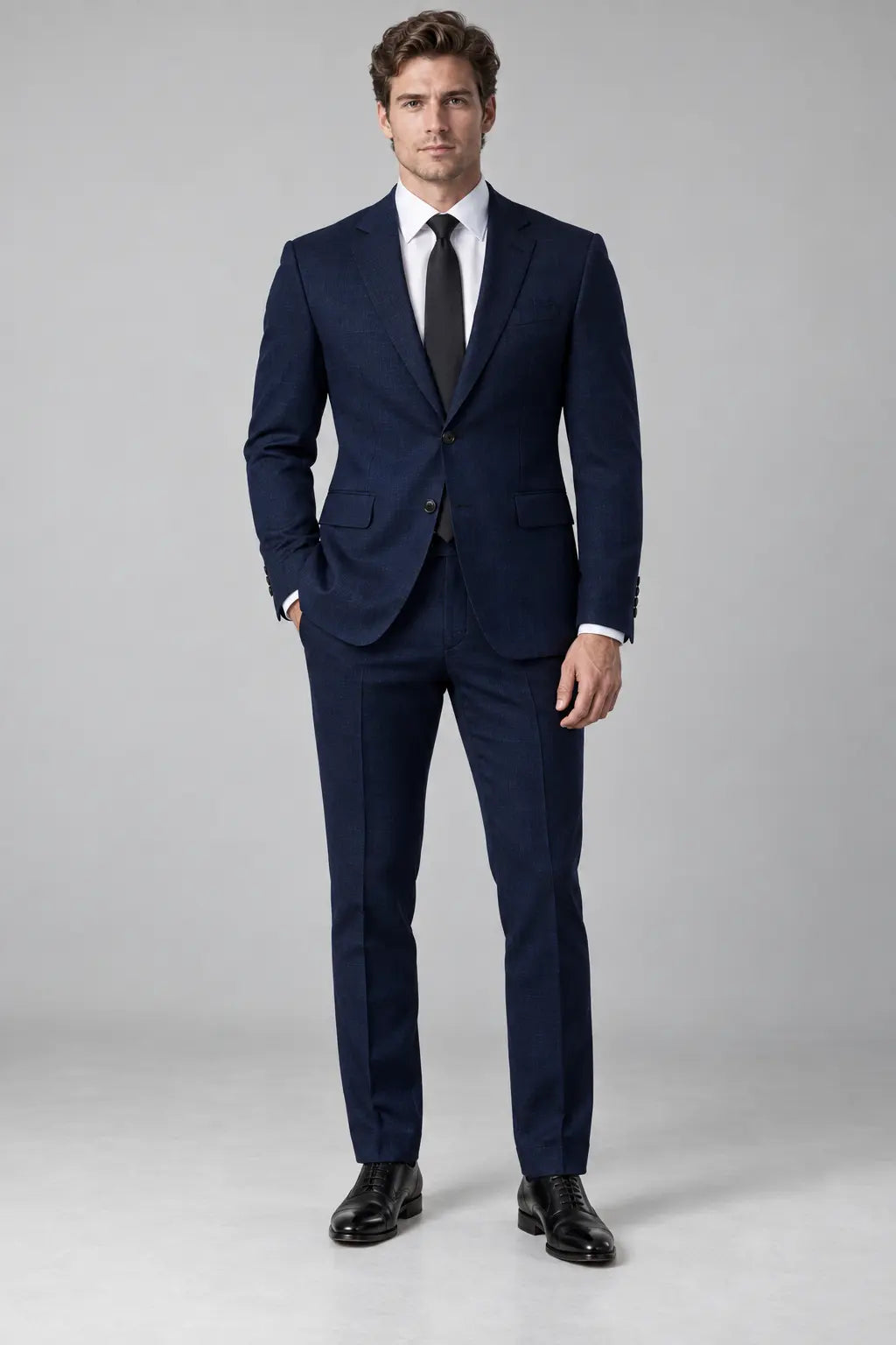 Men’s Midnight Navy Two-Piece Business & Wedding Suit