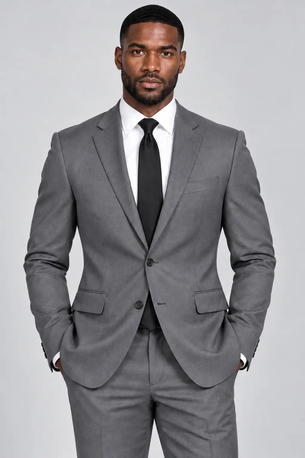 Pewter Steel Executive 2-Piece Suit