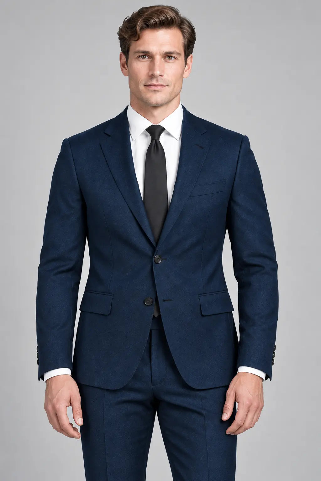 Men’s Deep Ink Blue Two-Piece Business & Wedding Suit