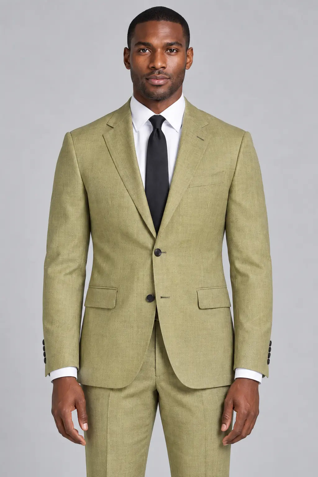 Men’s Golden Olive Two-Piece Business & Wedding Suit