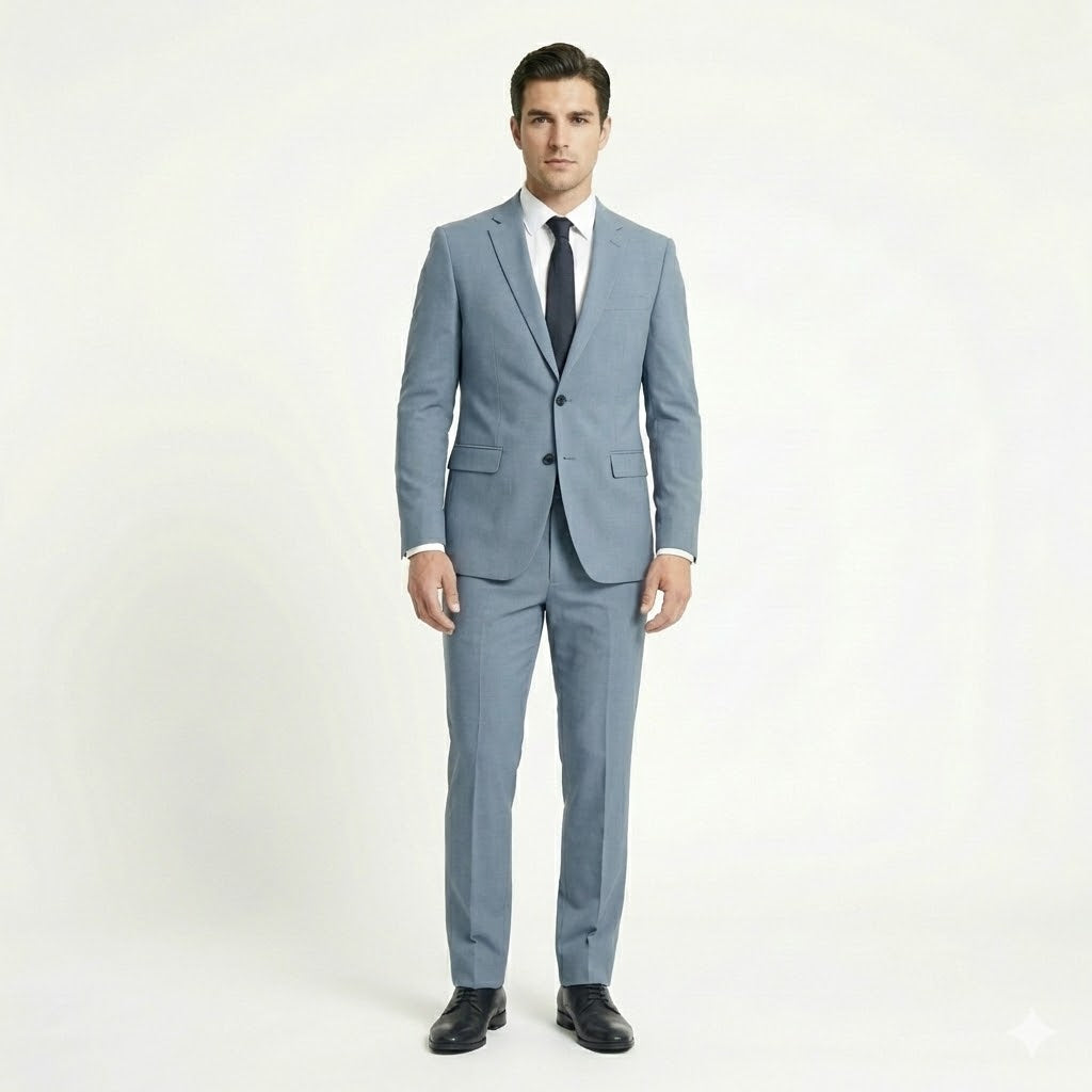 The Modern Airforce Blue 2-Piece Suit | Tailored Business Set