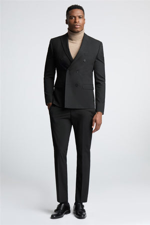 Black Double Breasted Suit – vogueNThreads-VogueNThreads