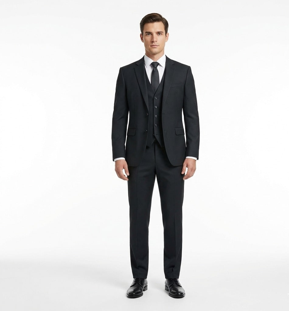 Carbon Obsidian Executive 3-Piece Suit-suits-VogueNThreads