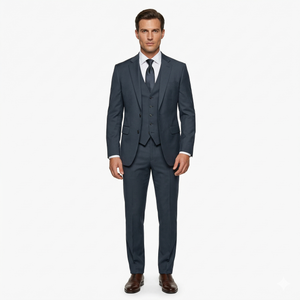 Deep Harbour Blue Executive 3-Piece Suit-suits-VogueNThreads