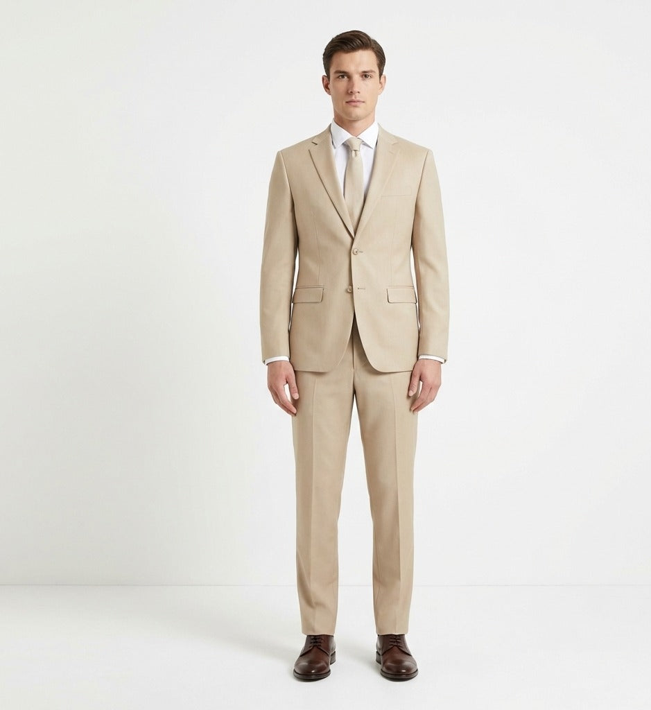 Desert Sand Executive 2-Piece Suit-suits-VogueNThreads