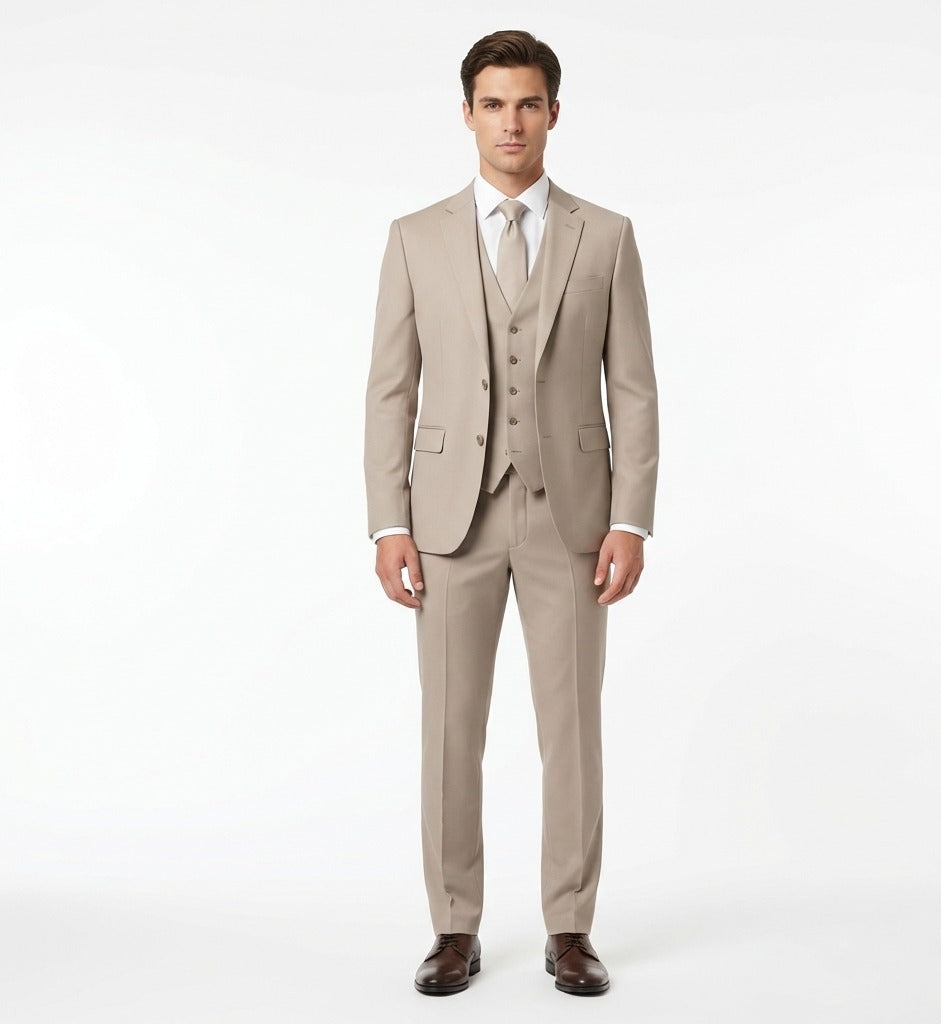 Desert Sand Executive 3-Piece Suit-suits-VogueNThreads
