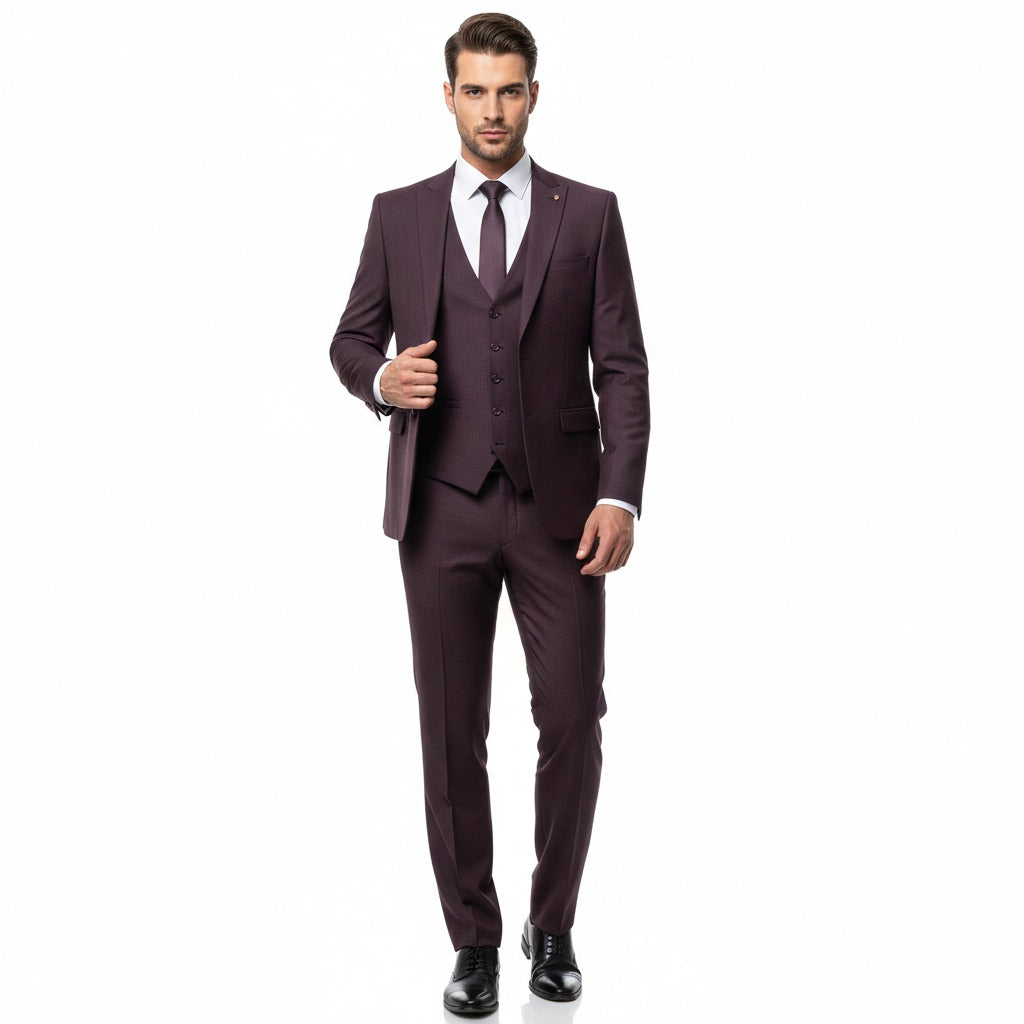 Imperial Black Cherry Reserve 3-Piece Suit-suits-VogueNThreads