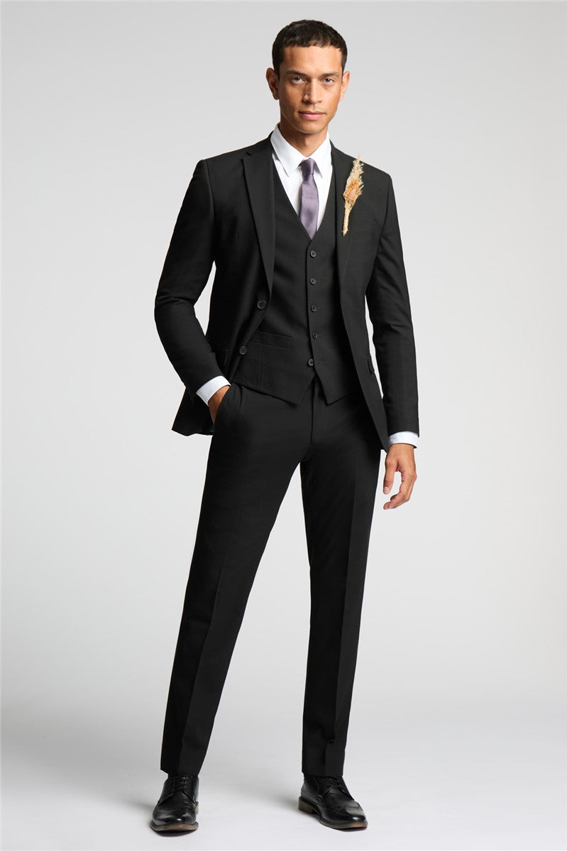 Limehaus Black Stretch Suit-VogueNThreads