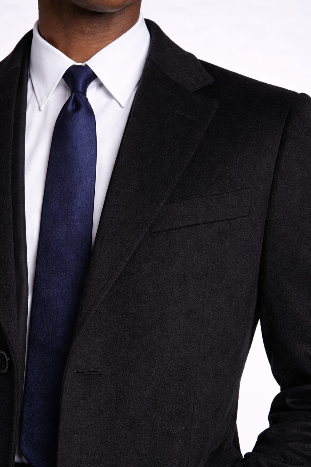 Men Black Long coat - Tailored Fit-coat & Jackets-VogueNThreads