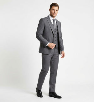 Pewter Steel Executive 3-Piece Suit-suits-VogueNThreads
