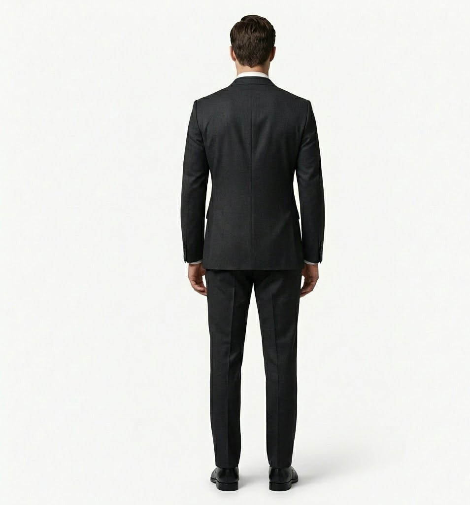 The Essential Charcoal Black 2-Piece Suit | Tailored Fit-suits-VogueNThreads