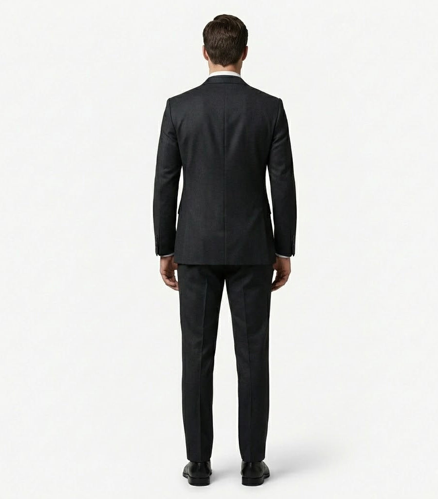 The Midnight Charcoal 3-Piece Suit | Premium Polyviscose Formal Set-suits-VogueNThreads