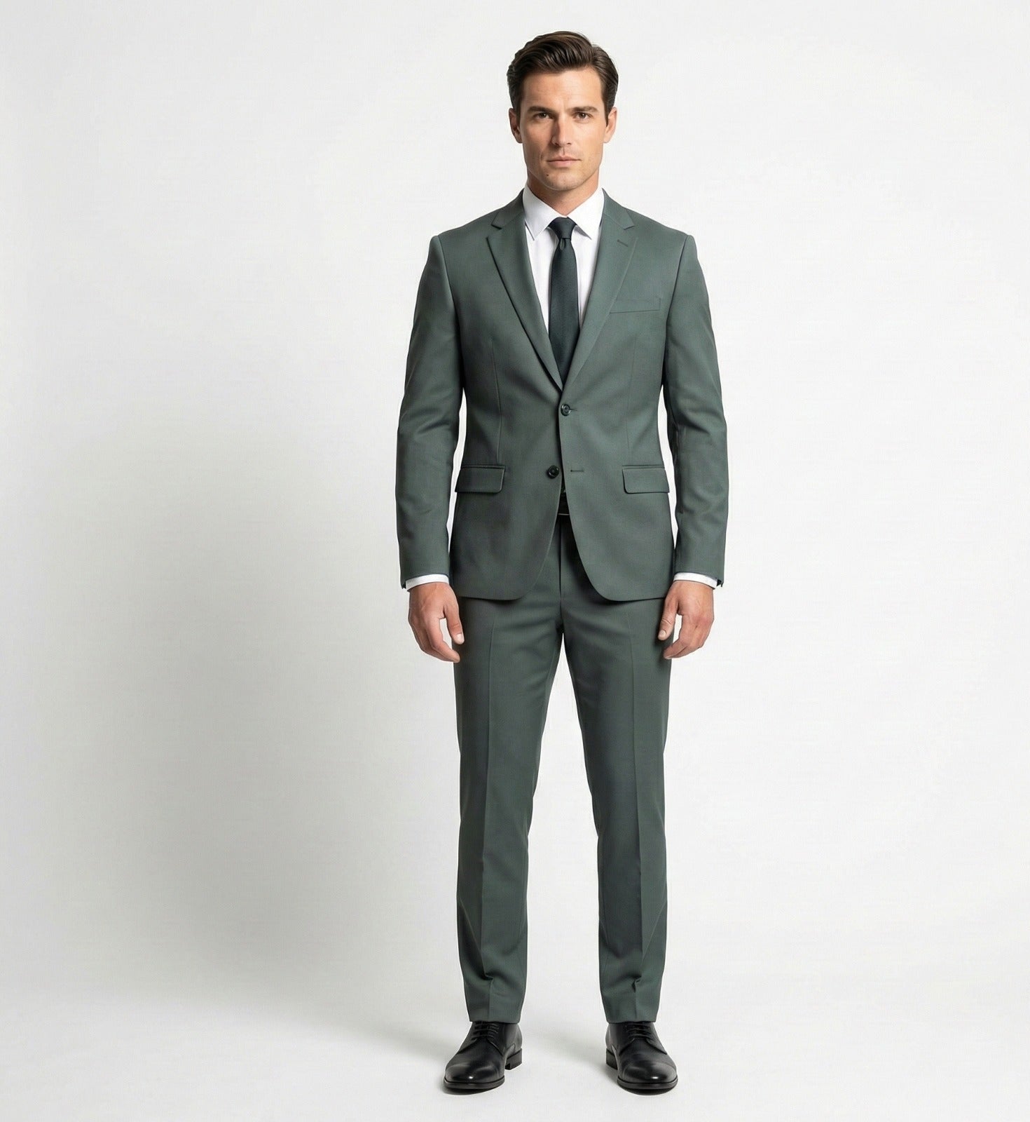 The Modern Slate Green 2-Piece Suit | Tailored Fit-suits-VogueNThreads