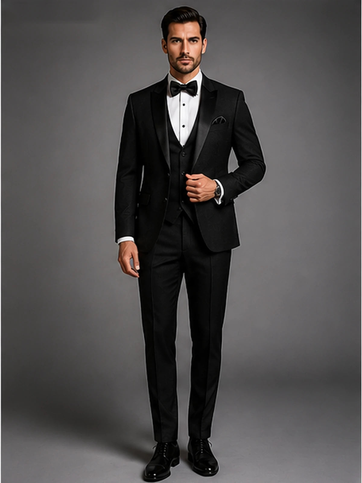 Black Cocktail & Evening Three-Piece Suit