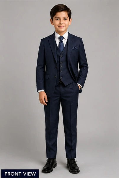 Boys Navy Three Piece Suit