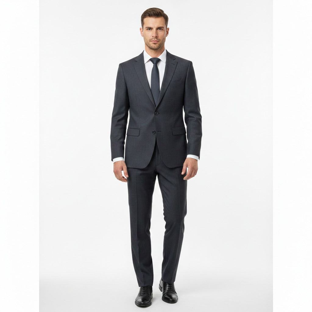 Graphite Anthracite Twill – Premium 2-Piece Suit