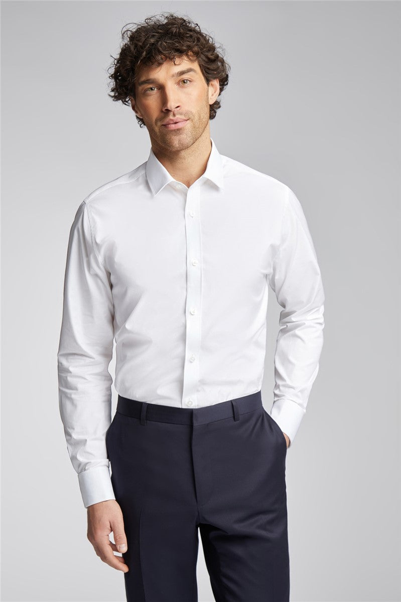 Alexandre of England Egyptian Cotton Double Cuff Tailored White Shirt