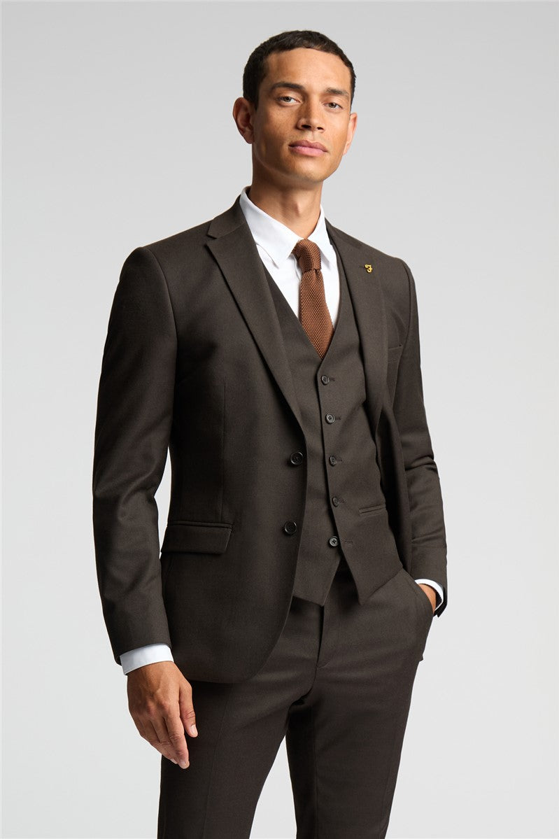 Farah Chocolate Flannel Suit