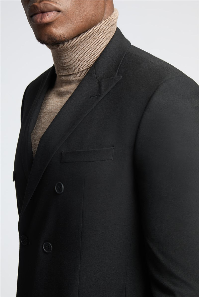 Limehaus Black Stretch Double Breasted Suit