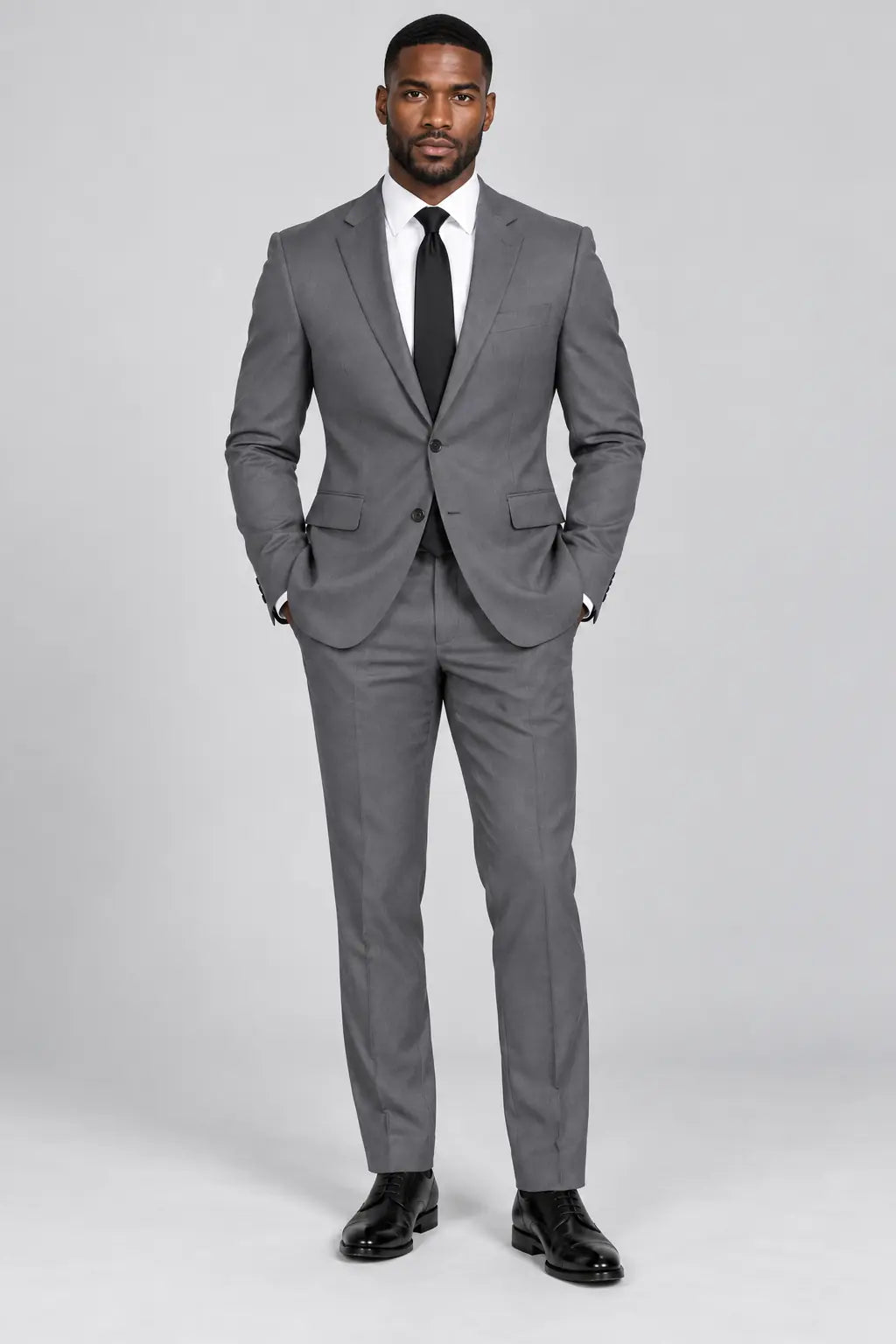 Pewter Steel Executive 2-Piece Suit