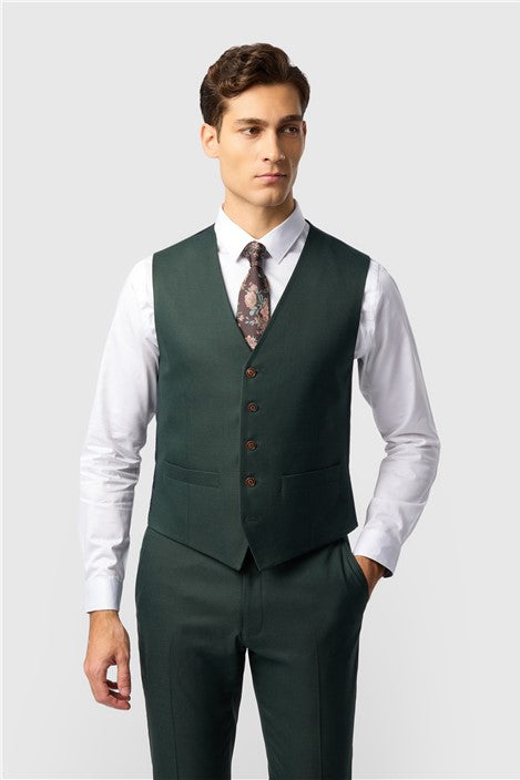Antique Rogue Slim Fit Black Deep WaistCoat-waistcoat-VogueNThreads