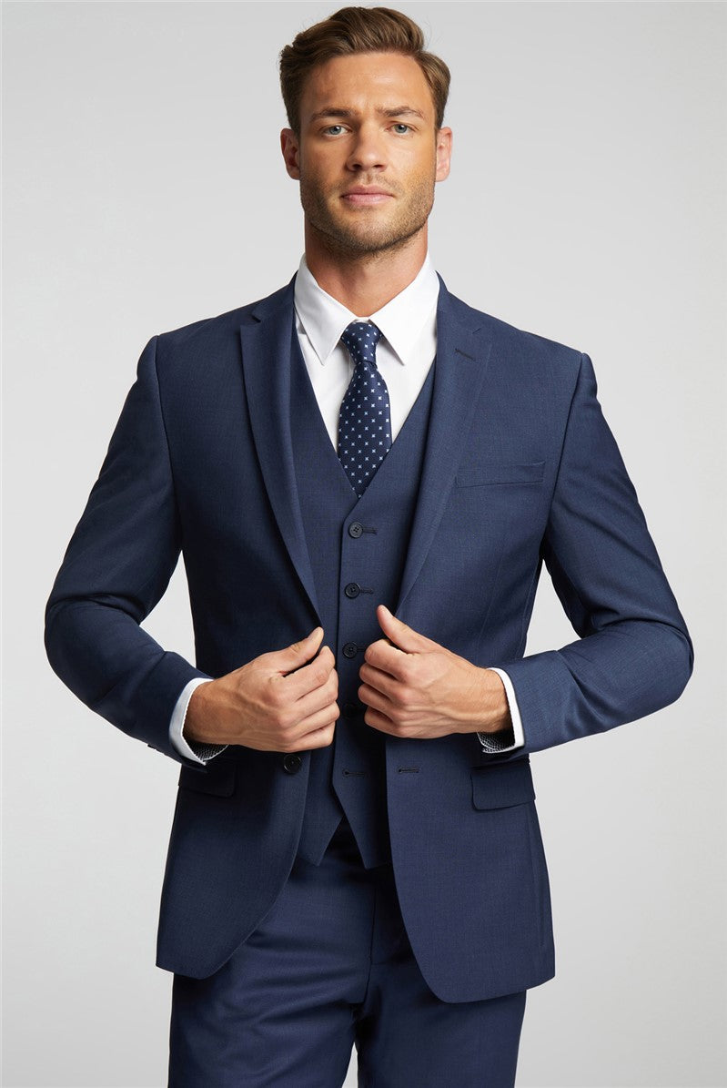 Blue Suit – Breathable Panama Fabric-VogueNThreads