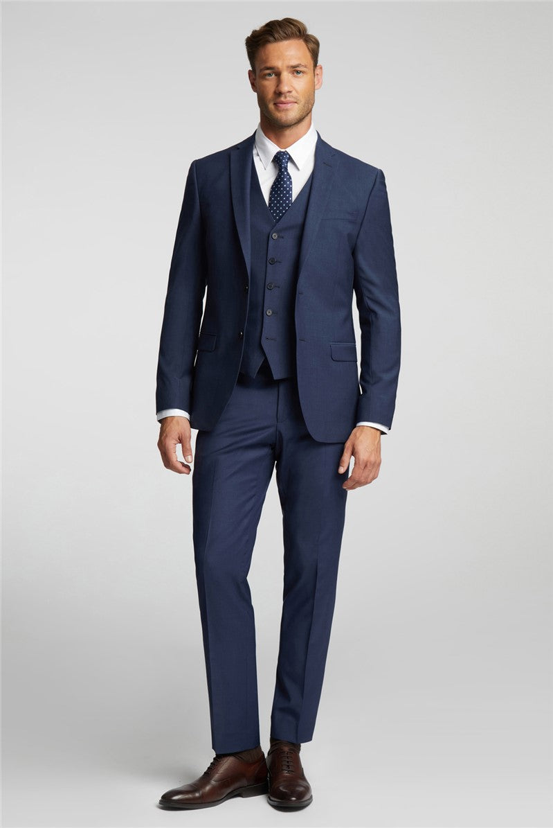 Blue Suit – Breathable Panama Fabric-VogueNThreads