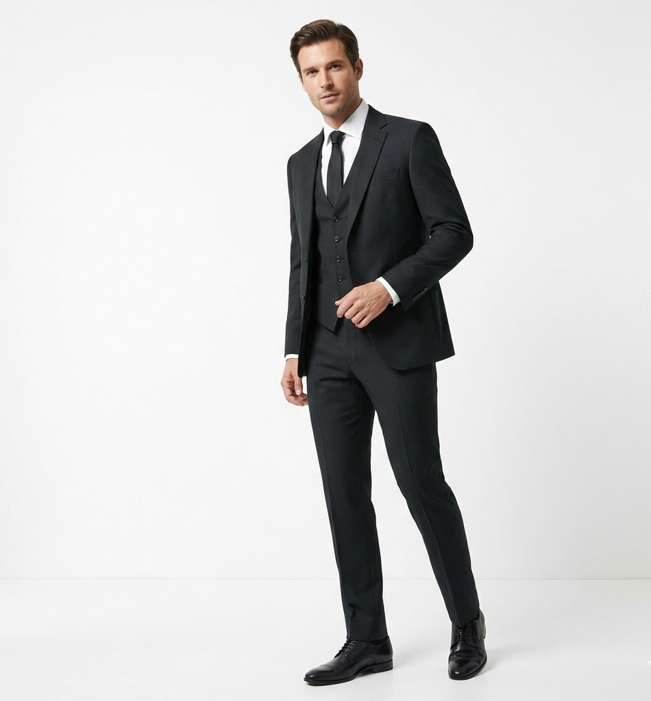 Carbon Obsidian Executive 3-Piece Suit-suits-VogueNThreads
