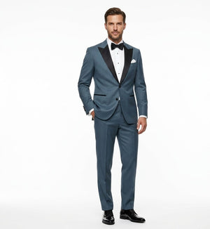 Celestial Steel Blue – Premium Tuxedo-suits-VogueNThreads