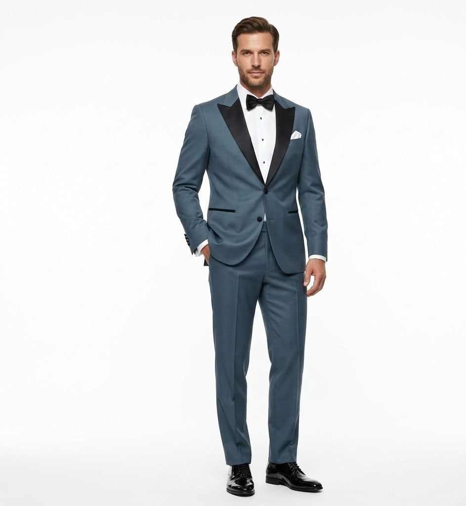 Celestial Steel Blue – Premium Tuxedo-suits-VogueNThreads