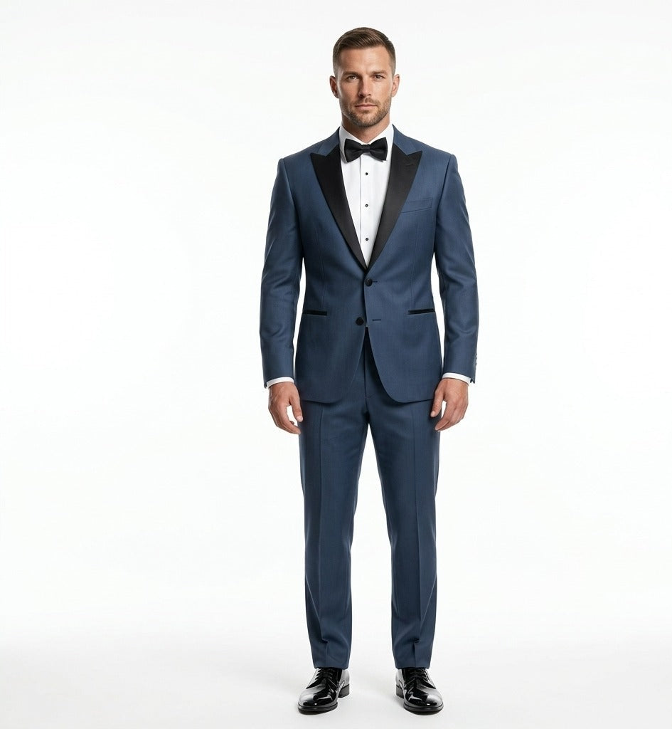 Celestial Steel Blue – Premium Tuxedo-suits-VogueNThreads