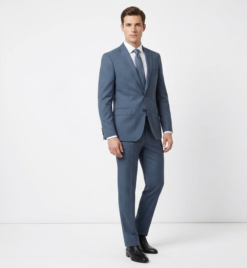 Cerulean Steel Executive 2-Piece Suit-VogueNThreads