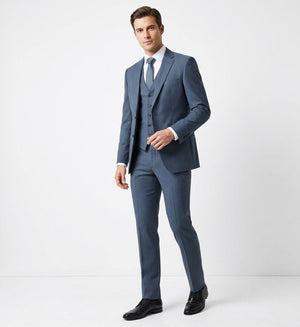 Cerulean Steel Executive 3-Piece Suit-VogueNThreads