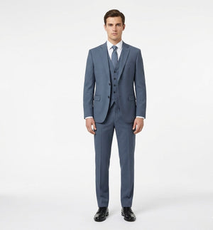 Cerulean Steel Executive 3-Piece Suit-VogueNThreads
