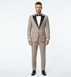 Champagne Sand Twill – Premium Tuxedo-suits-VogueNThreads