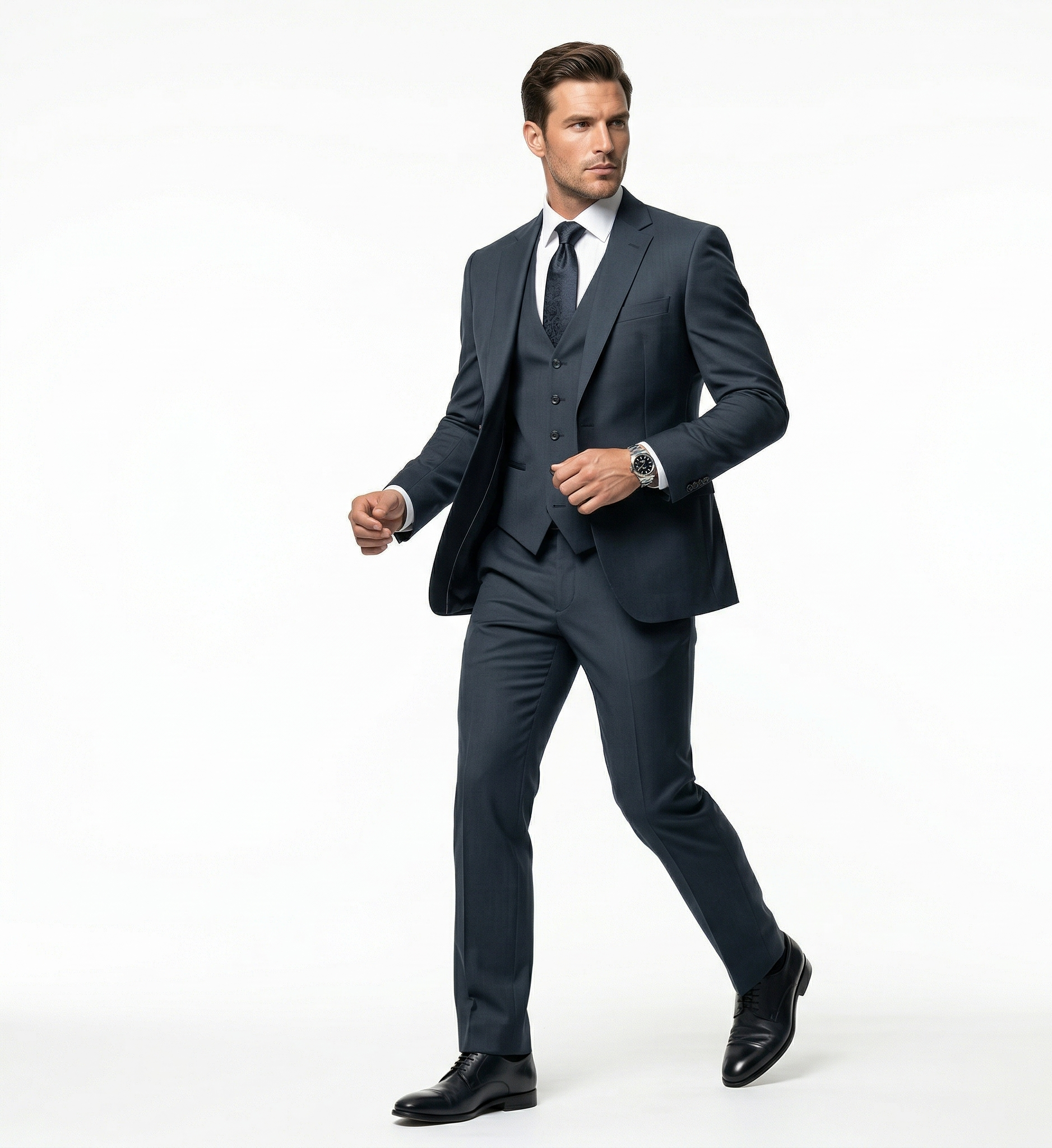 Deep Harbour Blue Executive 3-Piece Suit-suits-VogueNThreads