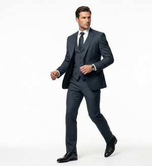Deep Harbour Blue Executive 3-Piece Suit-suits-VogueNThreads