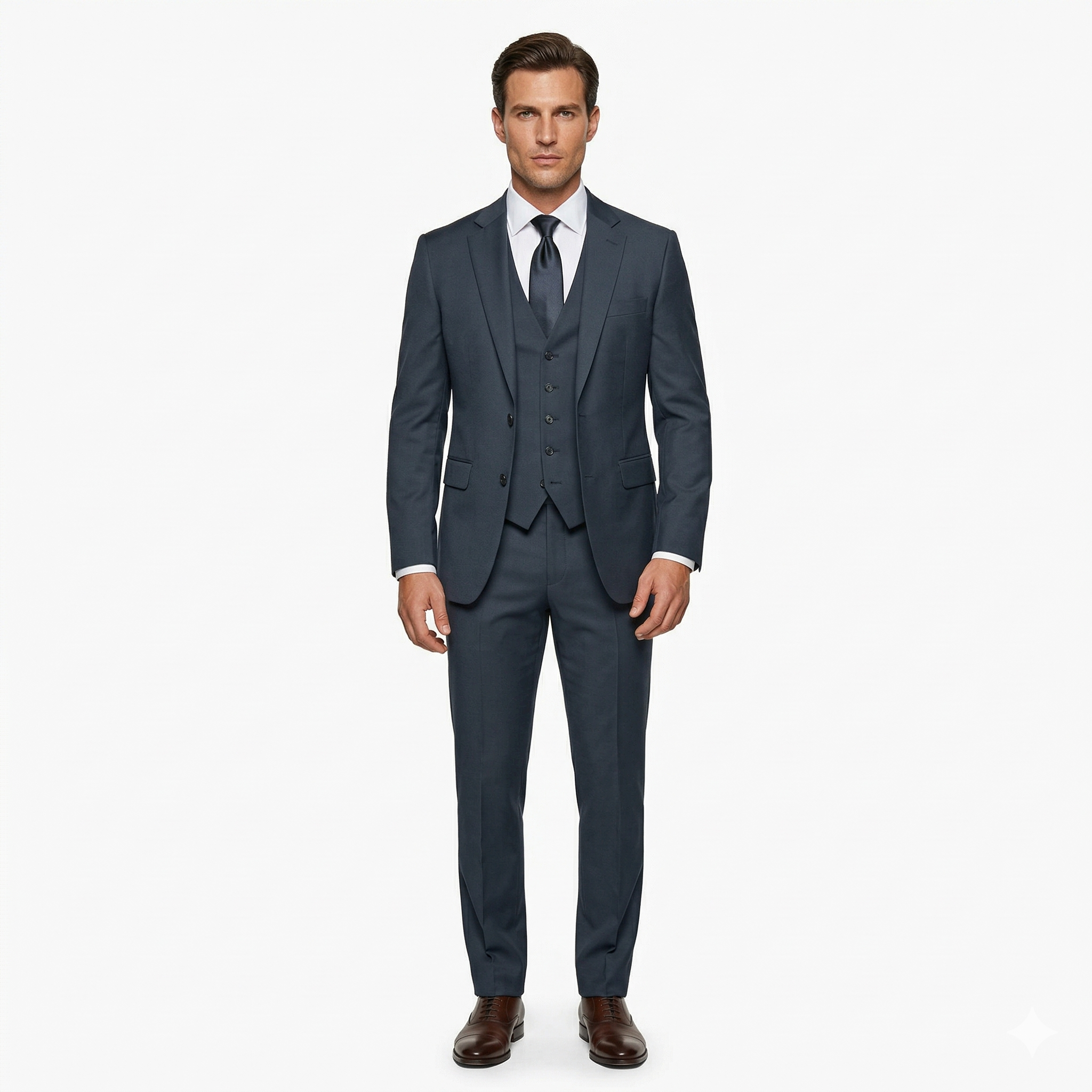 Deep Harbour Blue Executive 3-Piece Suit-suits-VogueNThreads
