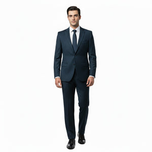 Deep Midnight Navy Twill – Premium 2-Piece Suit-VogueNThreads