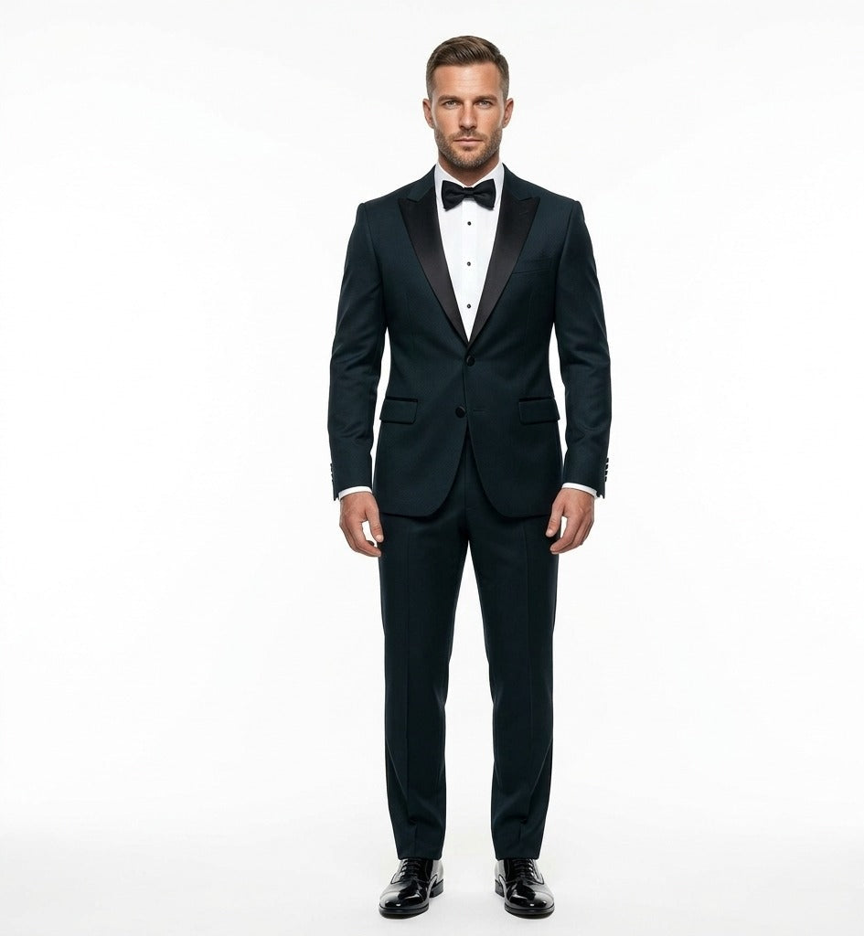 Deep Teal Midnight – Premium Tuxedo-suits-VogueNThreads
