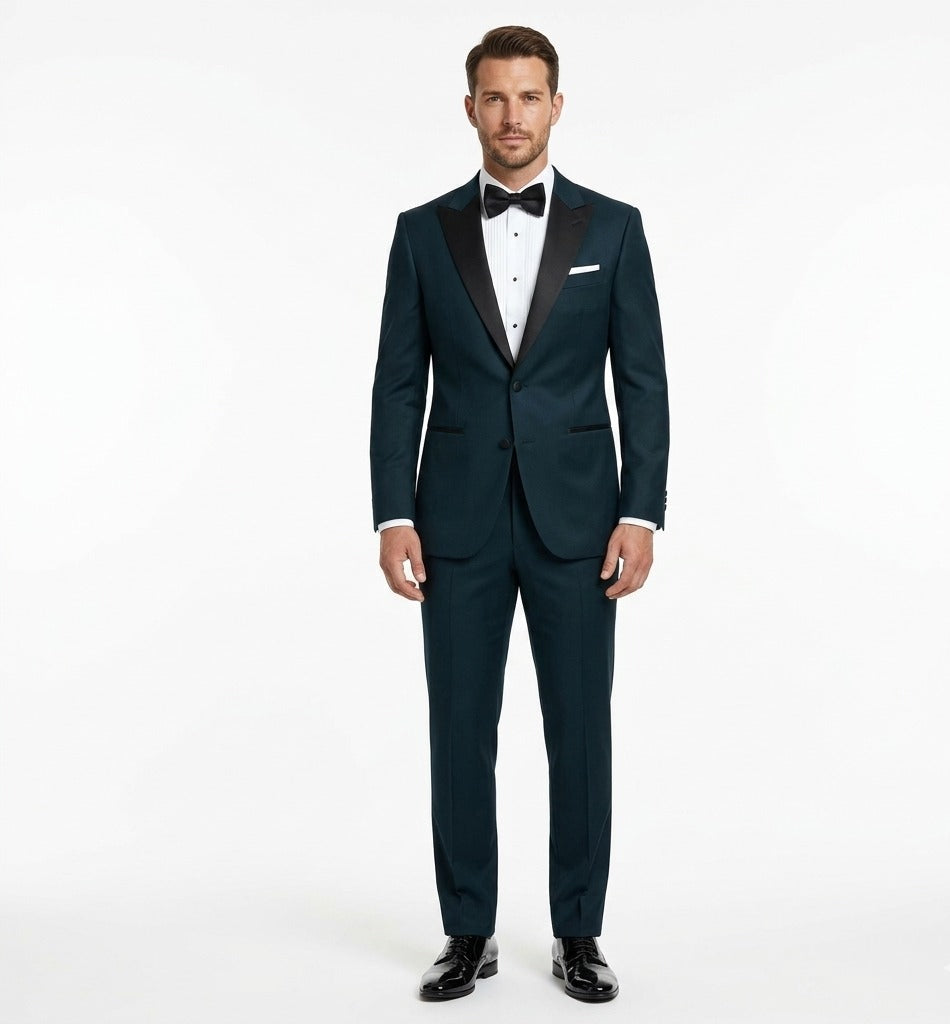 Deep Teal Midnight – Premium Tuxedo-suits-VogueNThreads