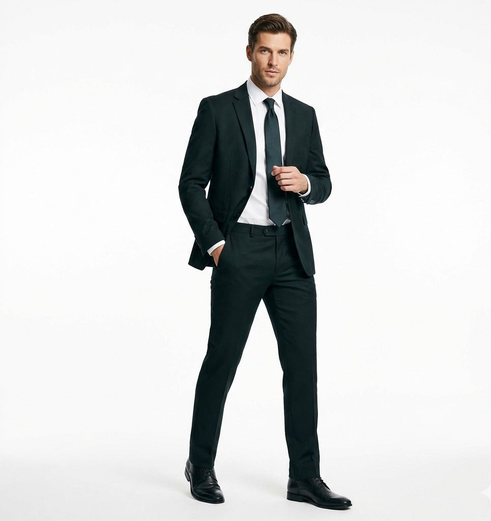 Deep Teal Obsidian Executive 2-Piece Suit-suits-VogueNThreads