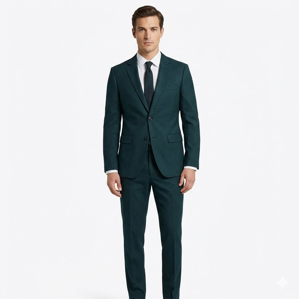 Deep Teal Obsidian Executive 2-Piece Suit-suits-VogueNThreads