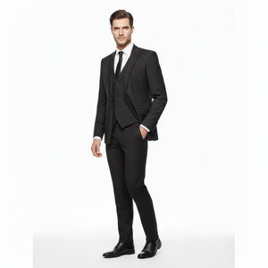 Essential Charcoal 2-Piece Tailored Suit – Professional Slim Fit-suits-VogueNThreads