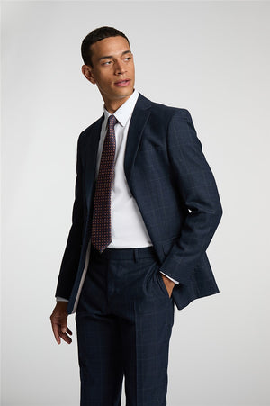 Formal Checked Navy Blue Suits – VogueNThreads-VogueNThreads