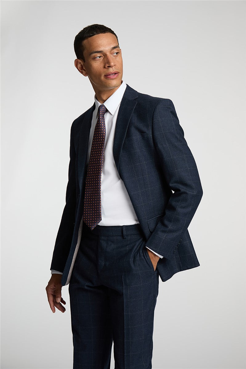Formal Checked Navy Blue Suits – VogueNThreads
