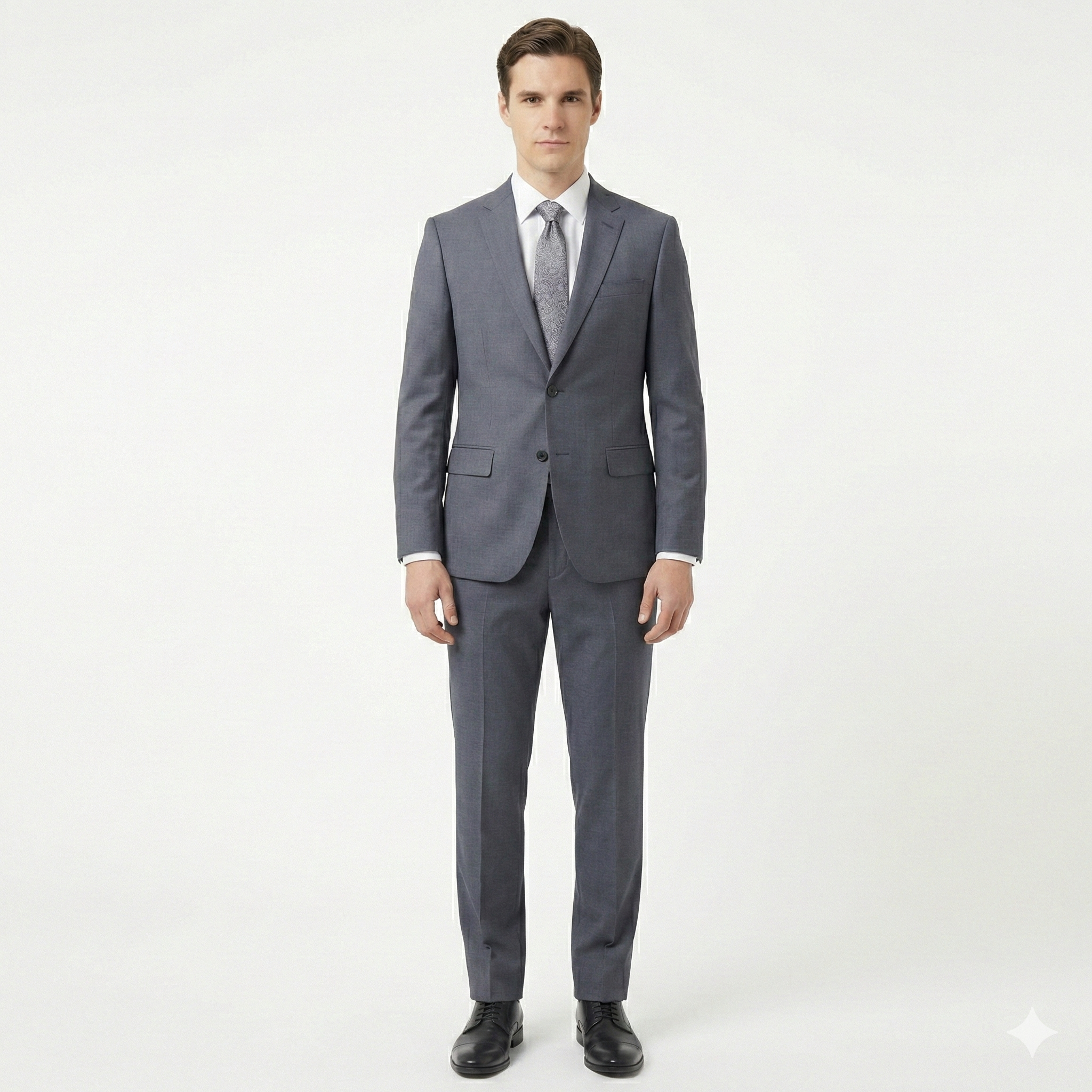 The Modern Slate Grey 2-Piece Suit | Tailored Polyviscose Business Set