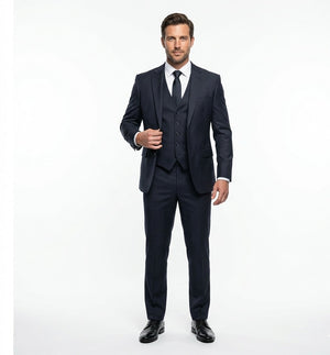 Graphite Anthracite Twill – Executive 3-Piece Suit-suits-VogueNThreads